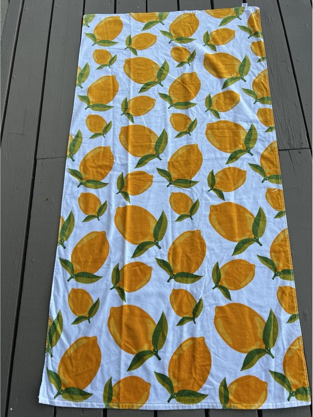 West Loop Quick-drying Yellow Lemon Beach Towel- lightweight Microfiber 62”X31”
